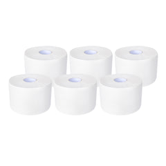 Clean Tek Professional White Toilet Paper Roll - 2-Ply, Center Pull - 876' x 7 3/4