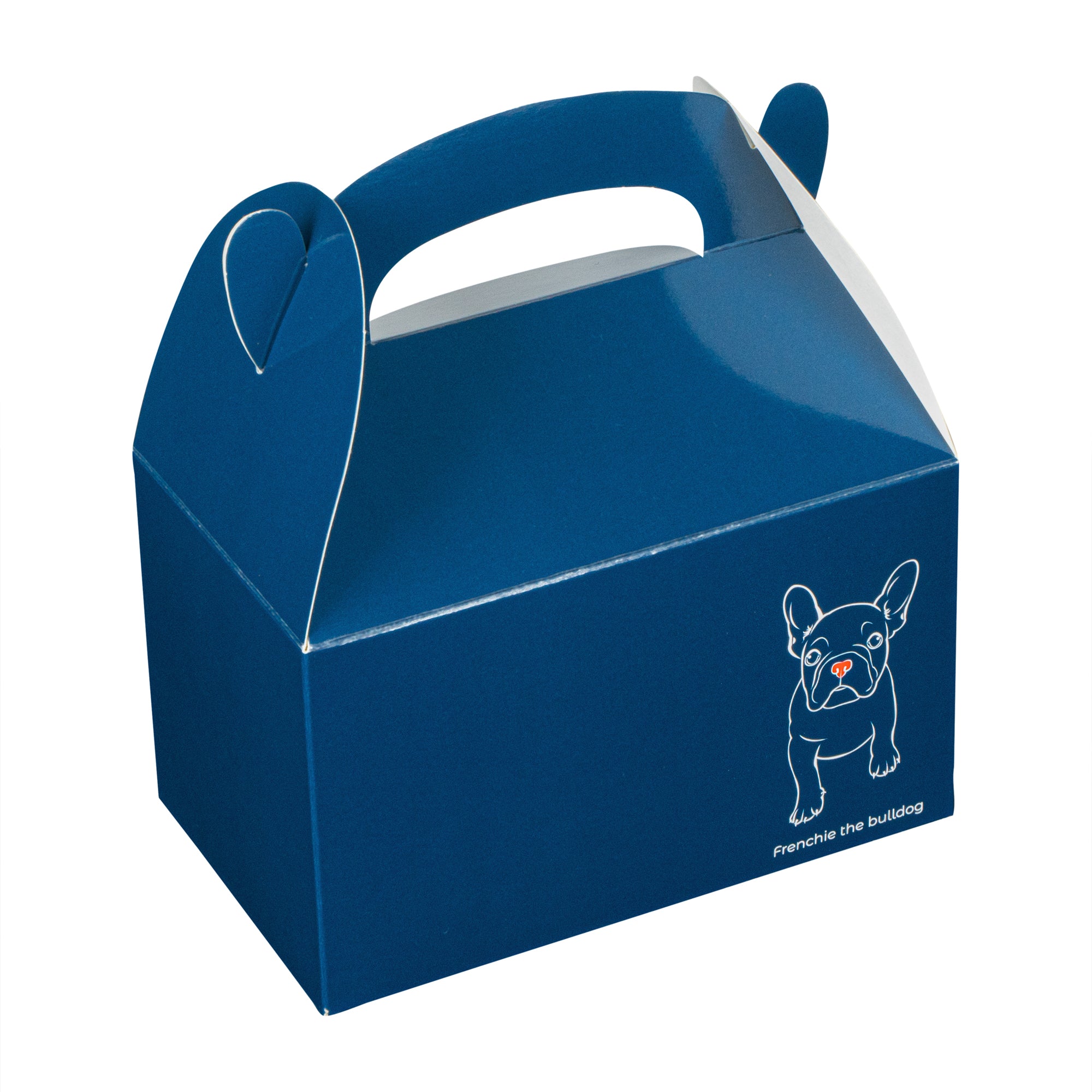 Bio Tek Frenchie Paper Gable Box / Lunch Box - Compostable - 6" x 3 1/2" x 3 1/2" - 100 count box