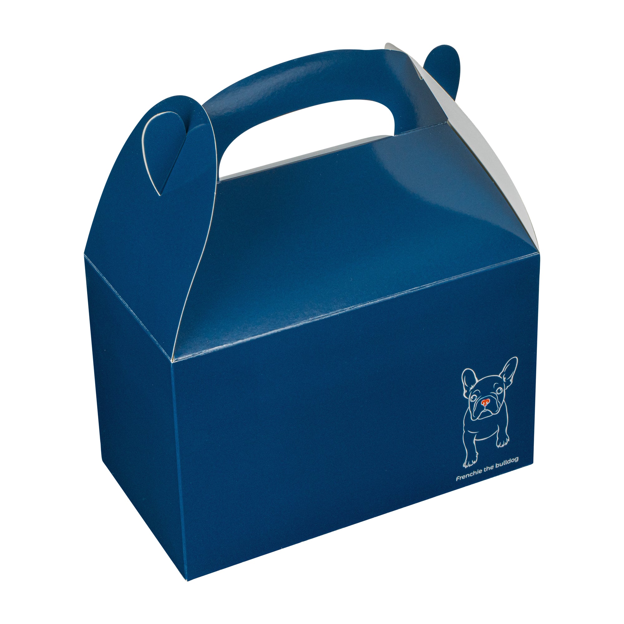 Bio Tek Frenchie Paper Gable Box / Lunch Box - Compostable - 8 1/2" x 4 3/4" x 5 1/2" - 100 count box