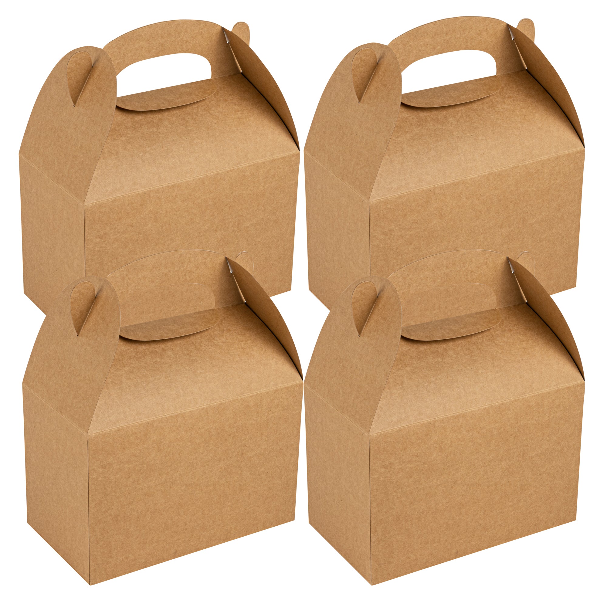 Bio Tek Kraft Paper Gable Box / Lunch Box - Greaseproof - 8 1/2" x 4 3/4" x 5 1/2" - 100 count box