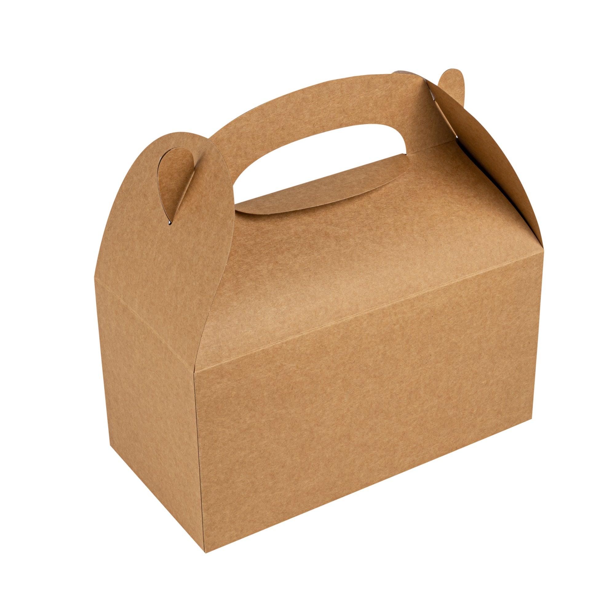 Bio Tek Kraft Paper Gable Box / Lunch Box - Greaseproof - 9 1/2" x 5" x 5" - 100 count box