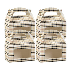 Bio Tek Plaid Paper Gable Box / Lunch Box - with Window - 6