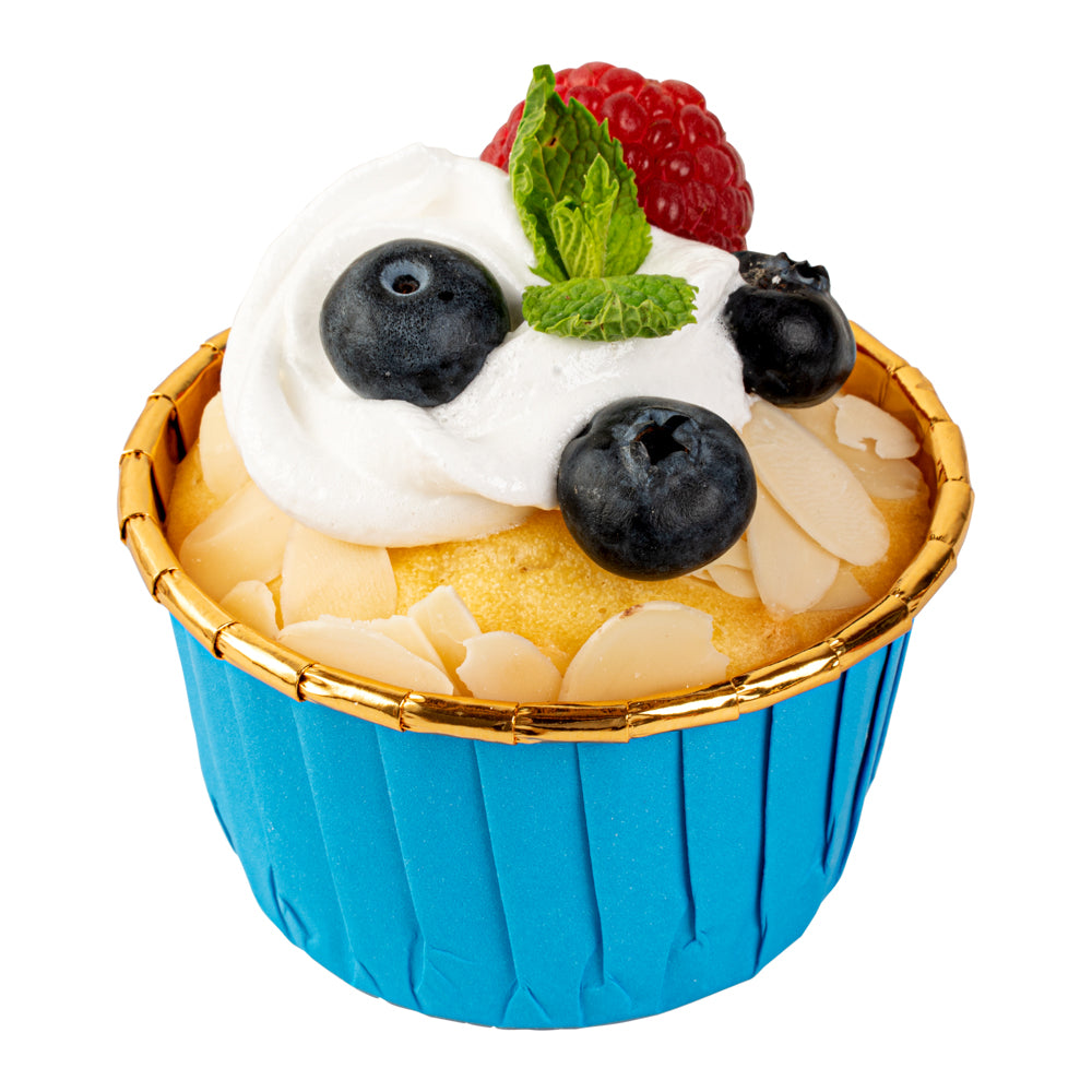 Panificio 3.5 oz Round Blue Foil Paper Baking Cup - Lids Available - 2 3/4" x 2 3/4" x 1 1/2" - 500 count box