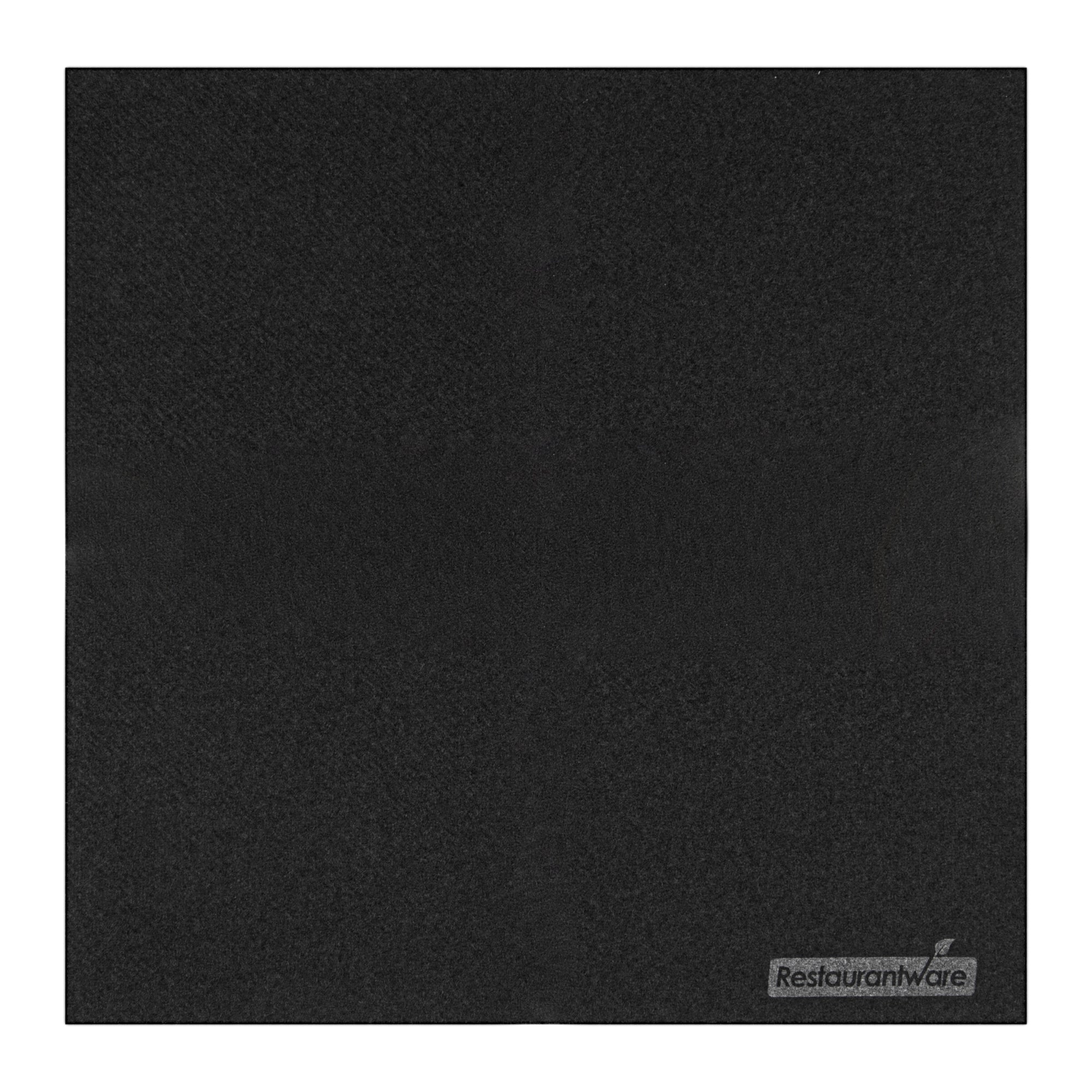 Luxenap Square Black Paper Linen-Feel Cocktail Napkin - Air Laid - 9 1/2" x 9 1/2" - 1600 count box