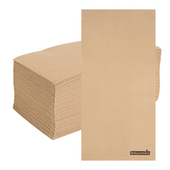 Luxenap Rectangle Kraft Paper Linen-Feel Guest Towel / Napkin - Air Laid - 15 3/4