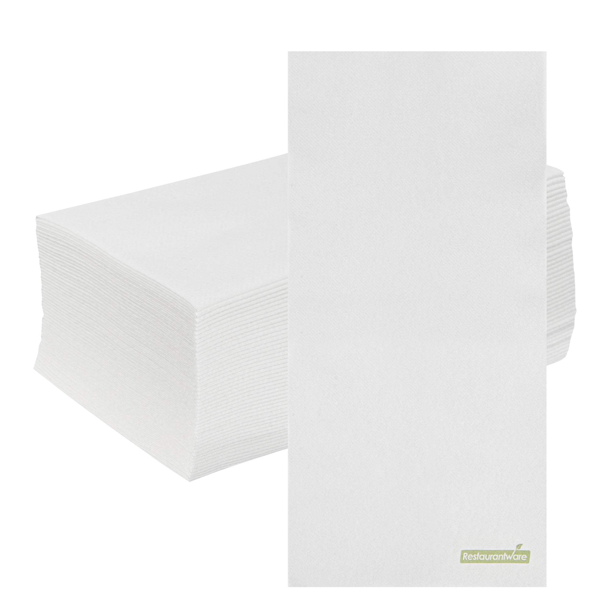 Luxenap Rectangle White Paper Linen-Feel Guest Towel / Napkin - Air Laid - 15 3/4" x 7 3/4" - 600 count box