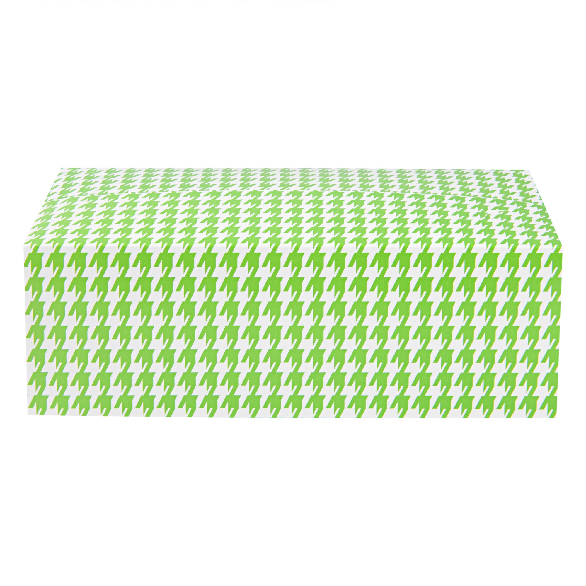 Bio Tek 71 oz Green Houndstooth Paper Lunch / Chicken Box - with Fast Top - 8 3/4" x 5" x 3" - 400 count box