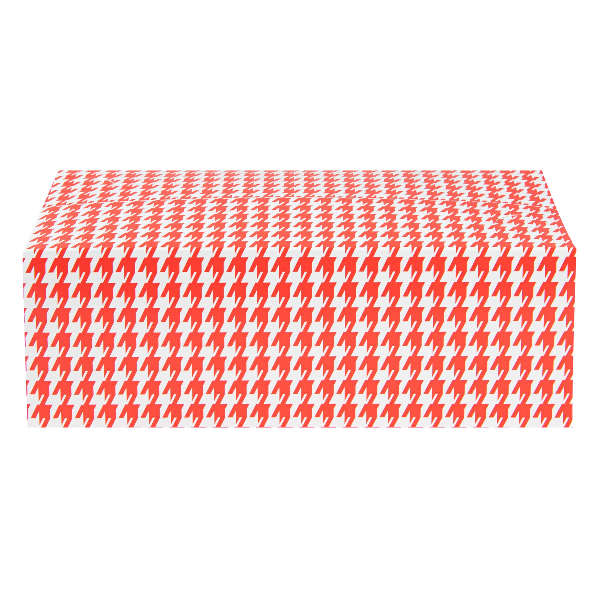 Bio Tek 71 oz Red Houndstooth Paper Lunch / Chicken Box - with Fast Top - 8 3/4" x 5" x 3" - 400 count box