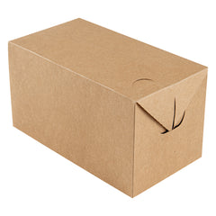 Bio Tek 80 oz Kraft Paper Lunch / Chicken Box - with Fast Top - 9