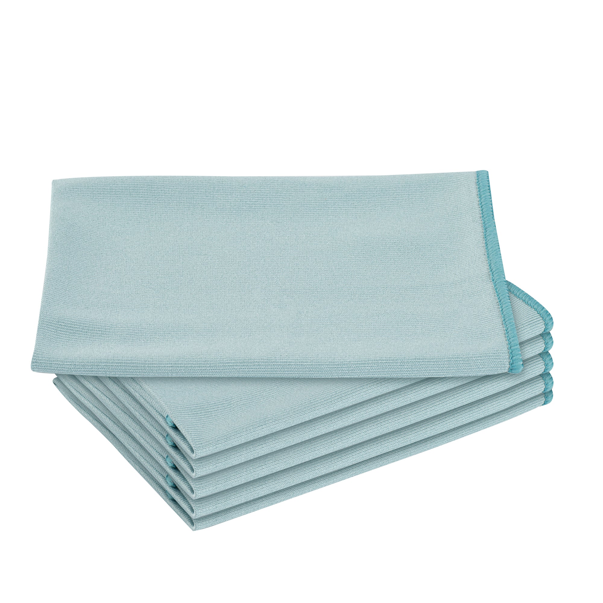 Clean Tek Professional Light Blue Microfiber Glass Cleaning Cloth - 15 3/4" x 15 3/4" - 100 count box