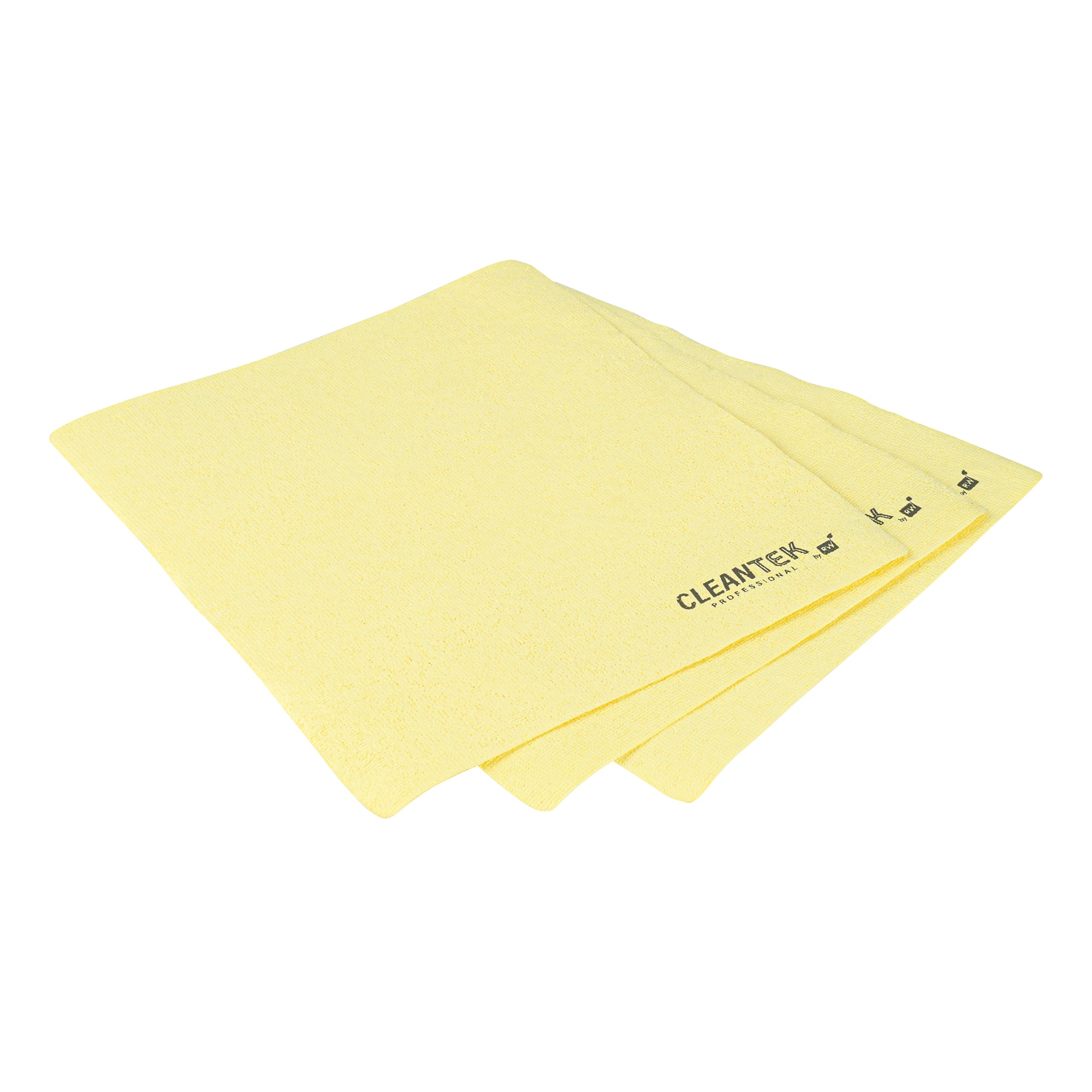 Clean Tek Professional Yellow Microfiber Cleaning / Drying Cloth - 13'' x 15'' - 100 count box