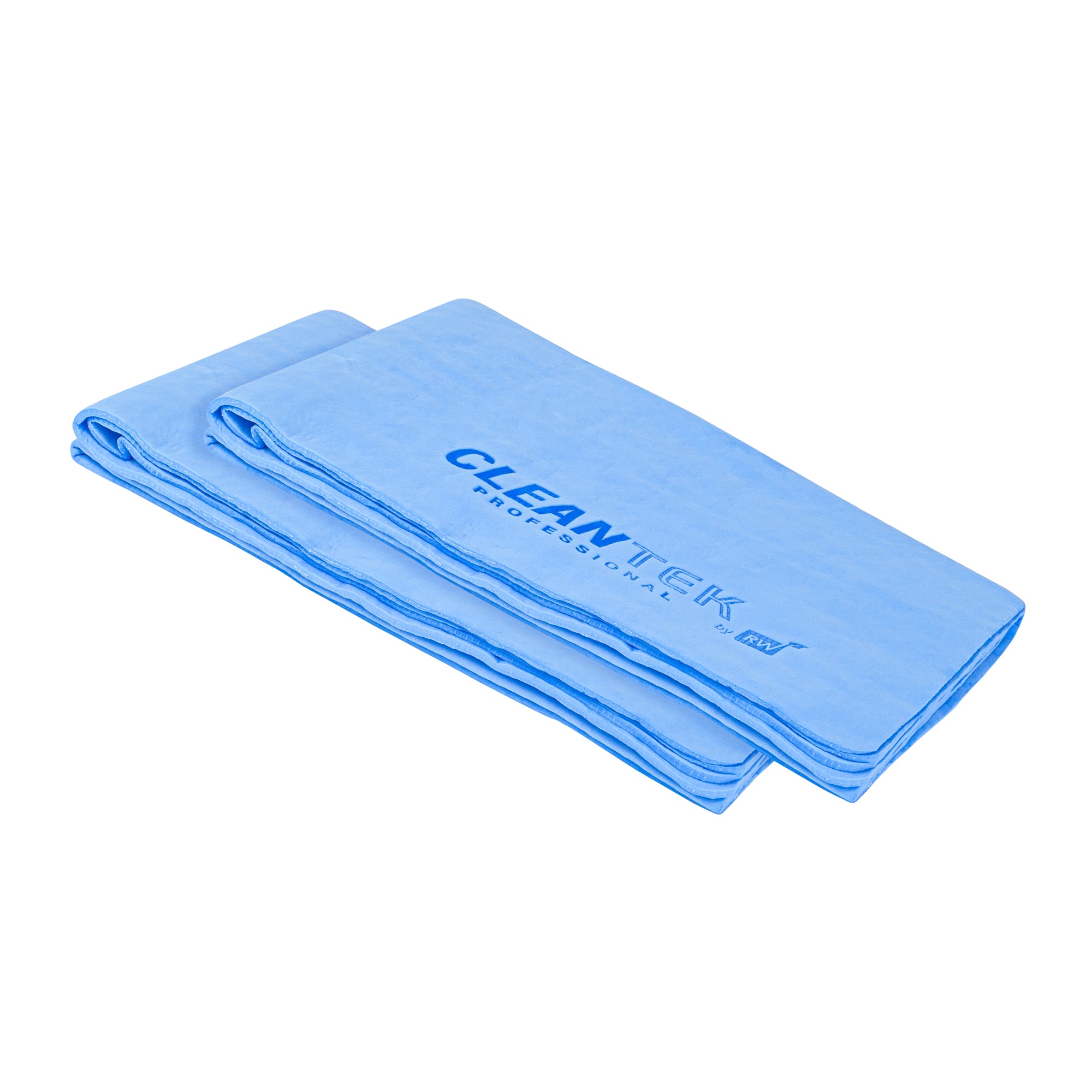 Clean Tek Professional Blue Chamois Cloth - with Storage Tube - 25 1/4'' x 17'' - 20 count box