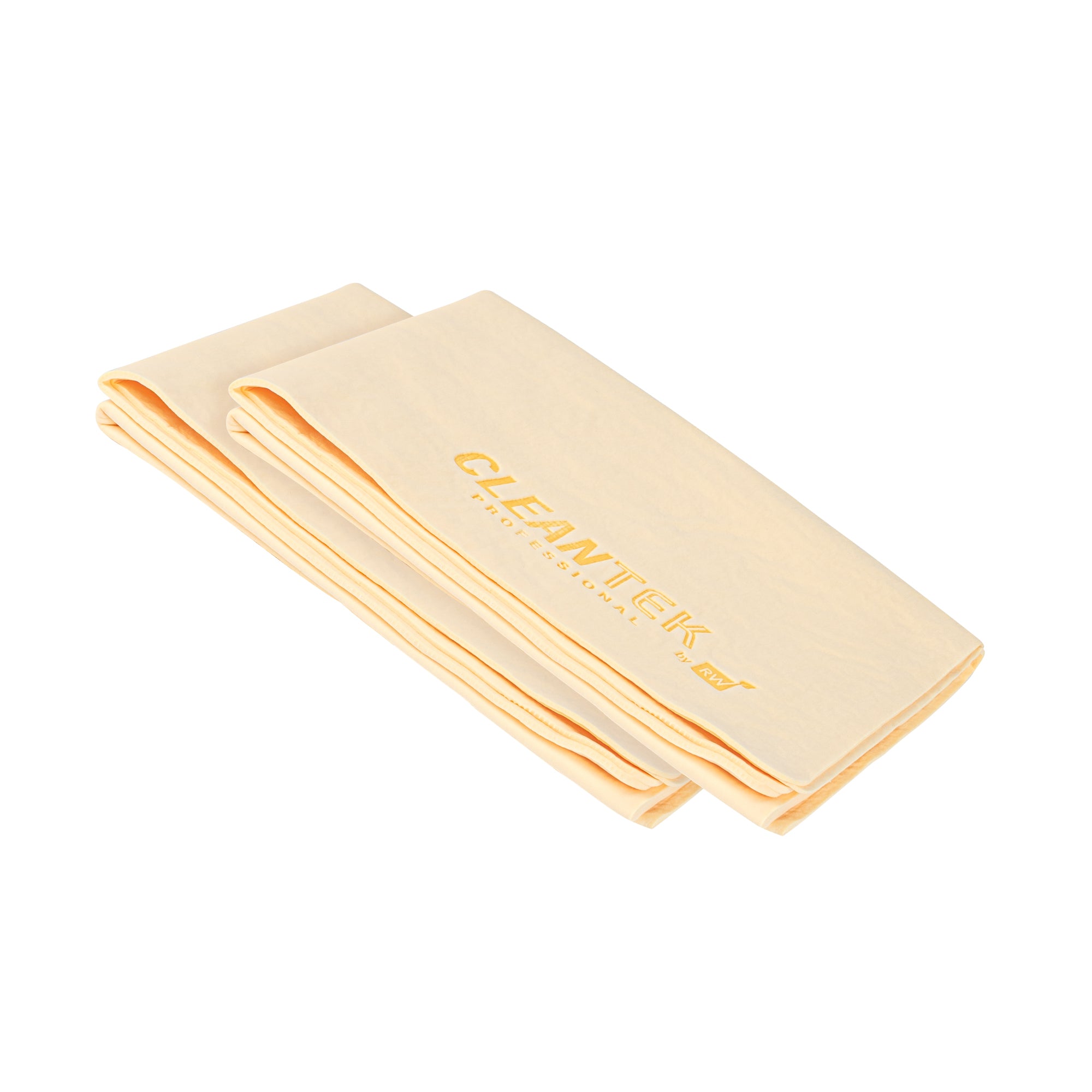 Clean Tek Professional Yellow Chamois Cloth - with Storage Tube - 25 1/4'' x 17'' - 20 count box