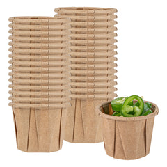 Sustain 0.75 oz Kraft Paper Portion Cup - Compostable - 100 count box