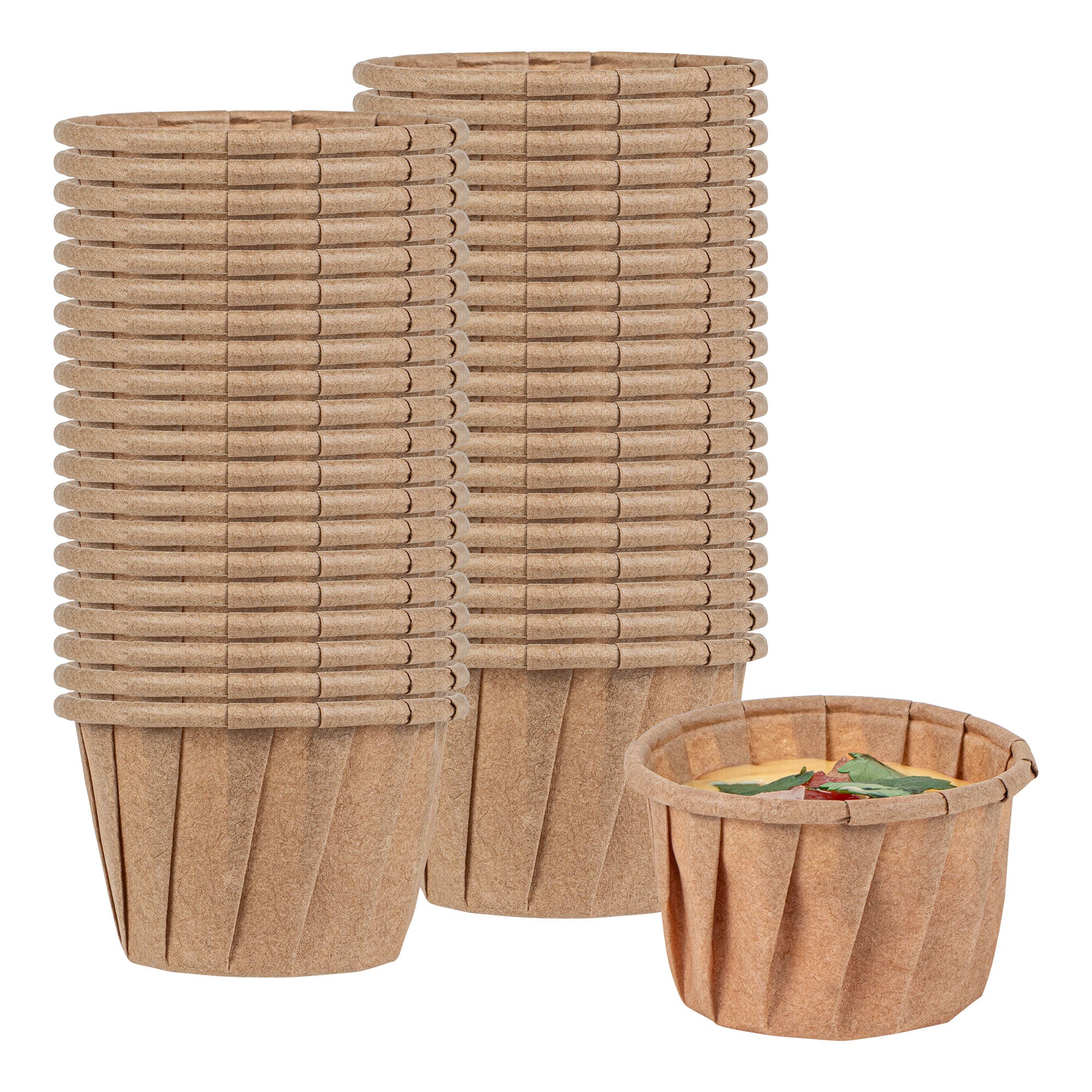 Sustain 1.25 oz Kraft Paper Portion Cup - Compostable - 2000 count box