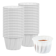 Sustain 1.25 oz White Paper Portion Cup - Compostable - 100 count box