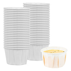 Sustain 2 oz White Paper Portion Cup - Compostable - 100 count box