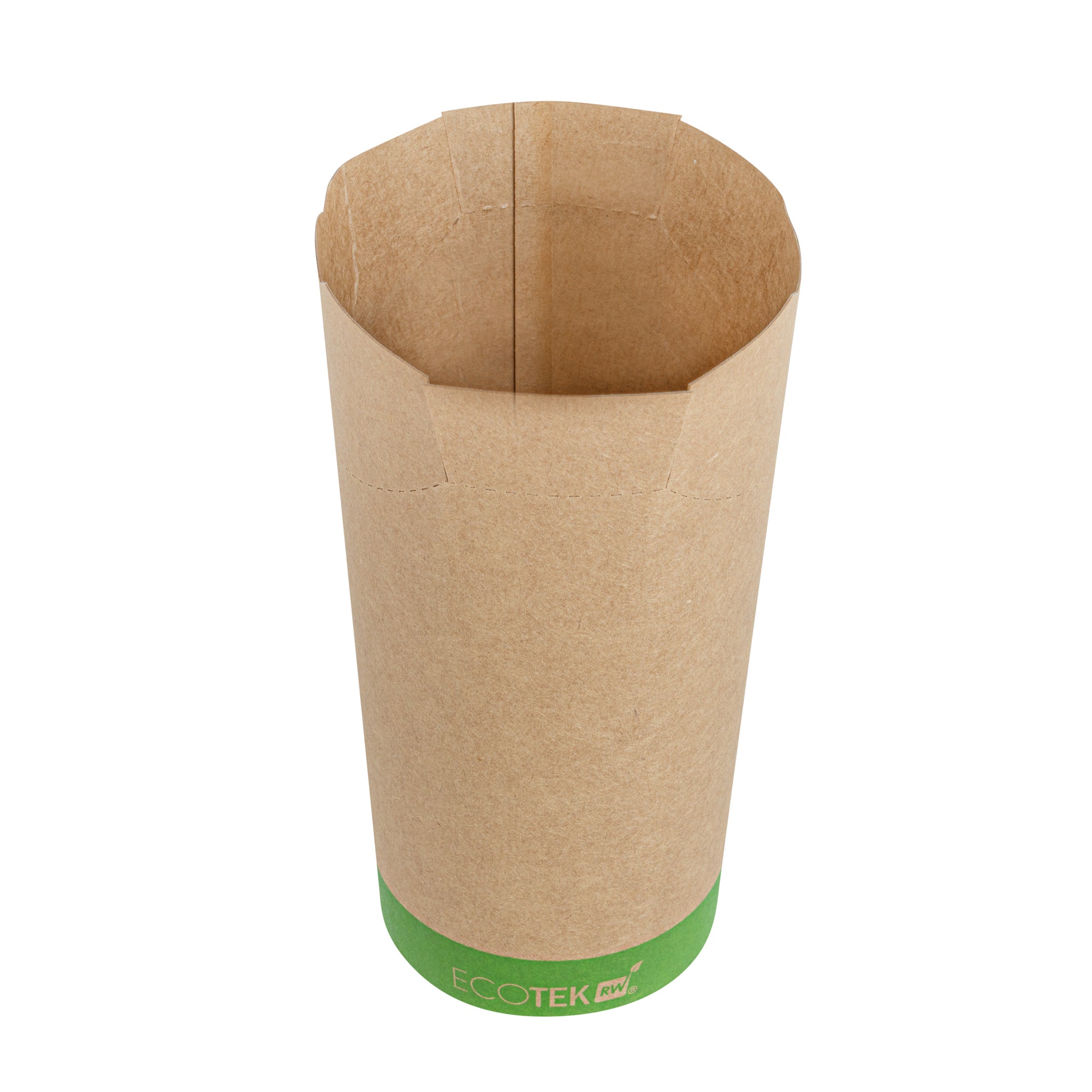 Sustain 20 oz Round Kraft Paper To Go Fry Cup - with PLA Lining, Compostable - 3 1/4" x 3 1/4" x 5" - 100 count box