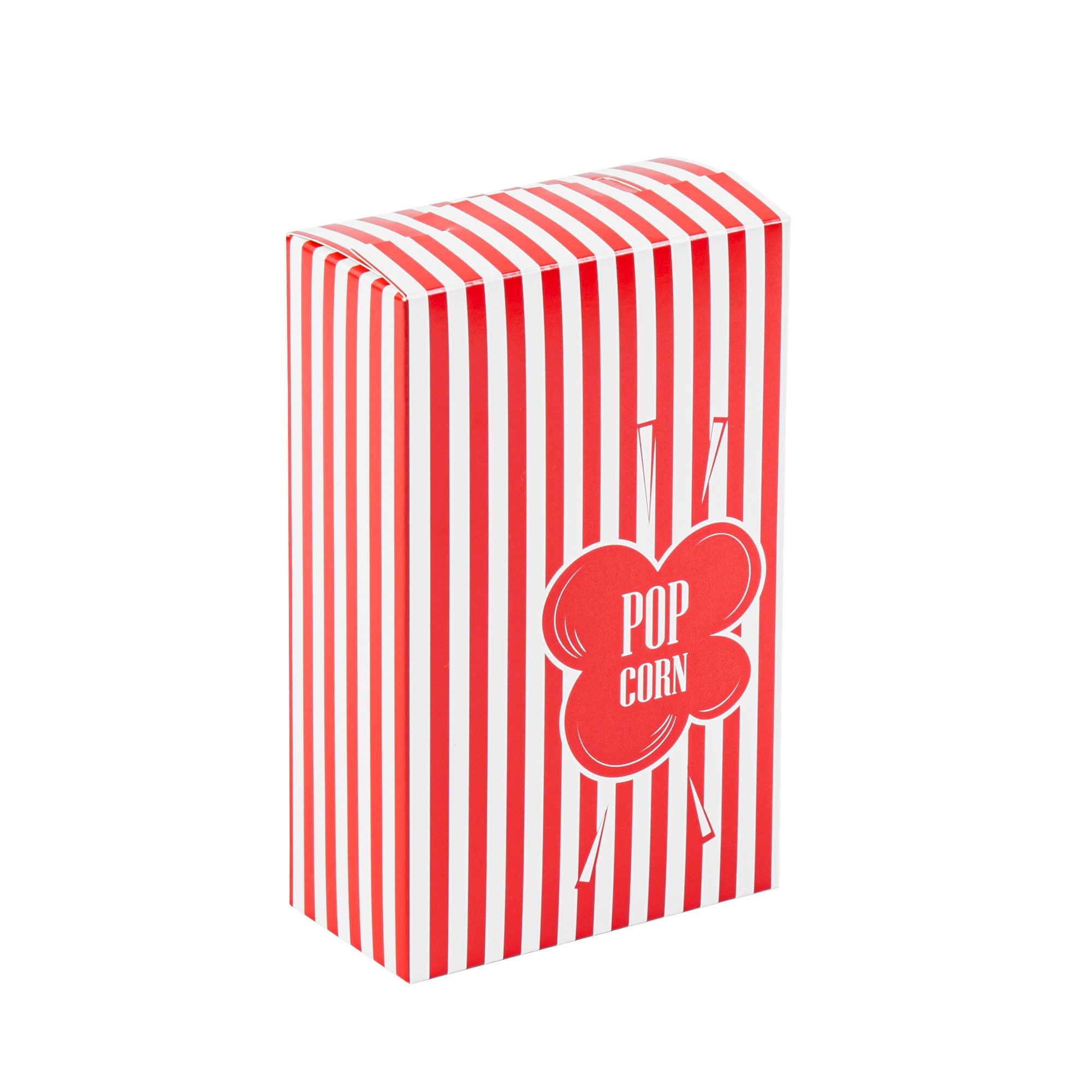 Bio Tek 0.74 oz Red Paper Popcorn Box - 4" x 2" x 6 1/2" - 400 count box