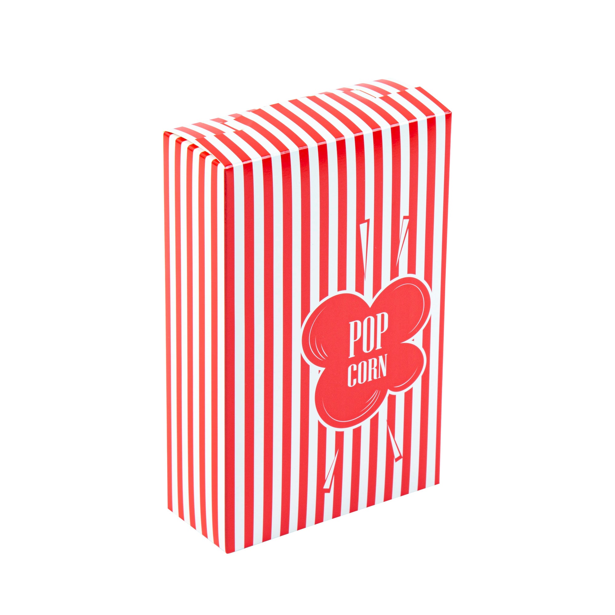 Bio Tek 1.25 oz Red Paper Popcorn Box - 4 3/4" x 2" x 7 1/2" - 400 count box