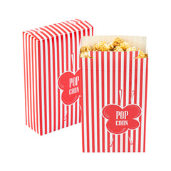 Bio Tek 1.25 oz Red Paper Popcorn Box - 4 3/4