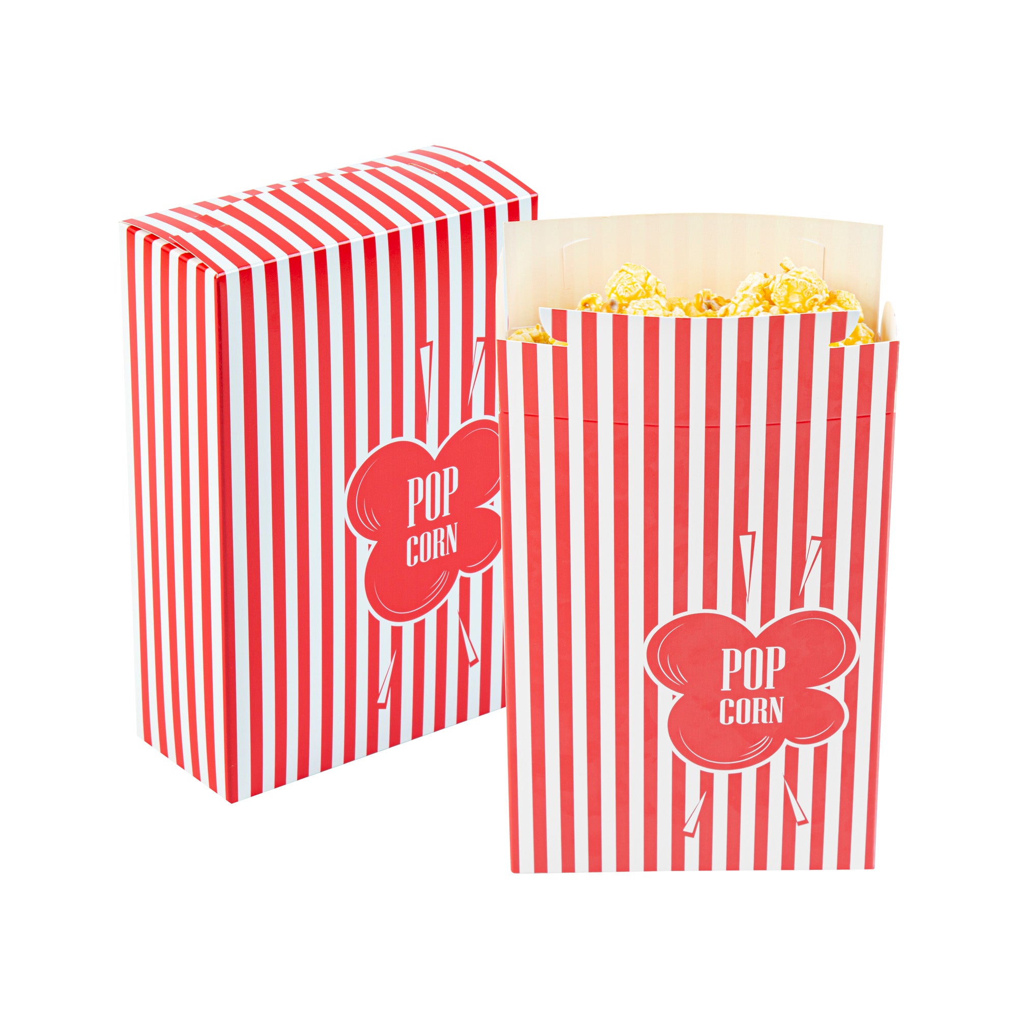 Bio Tek 2.3 oz Red Paper Popcorn Box - 5 3/4" x 2 1/2" x 8 1/2" - 400 count box