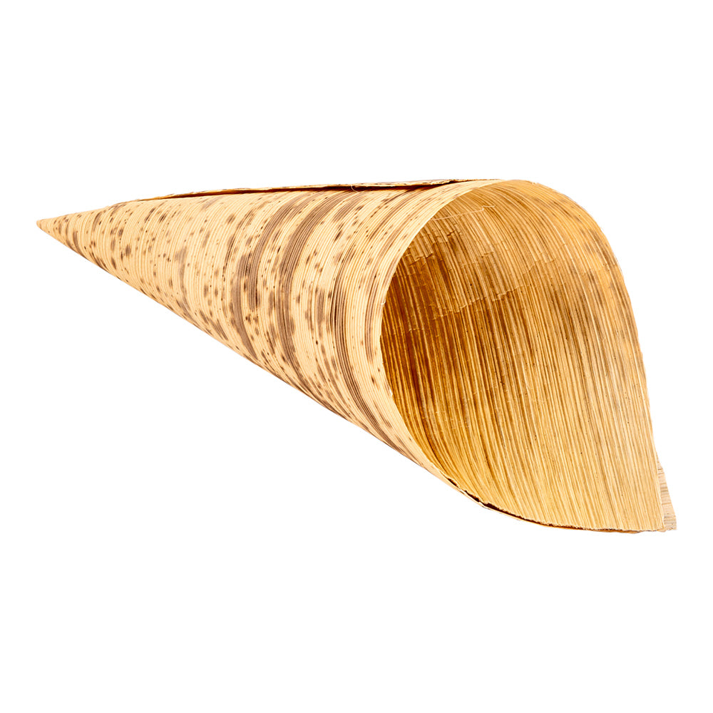 3 oz Natural Bamboo Medium Cone - 5" x 2" x 2" - 200 count box