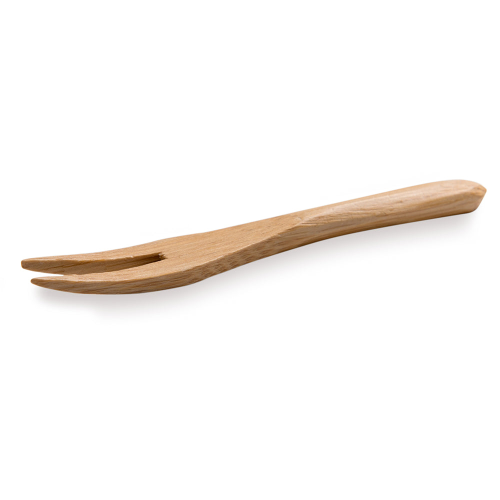 Natural Bamboo Mini Fork - 3 1/2" - 100 count box