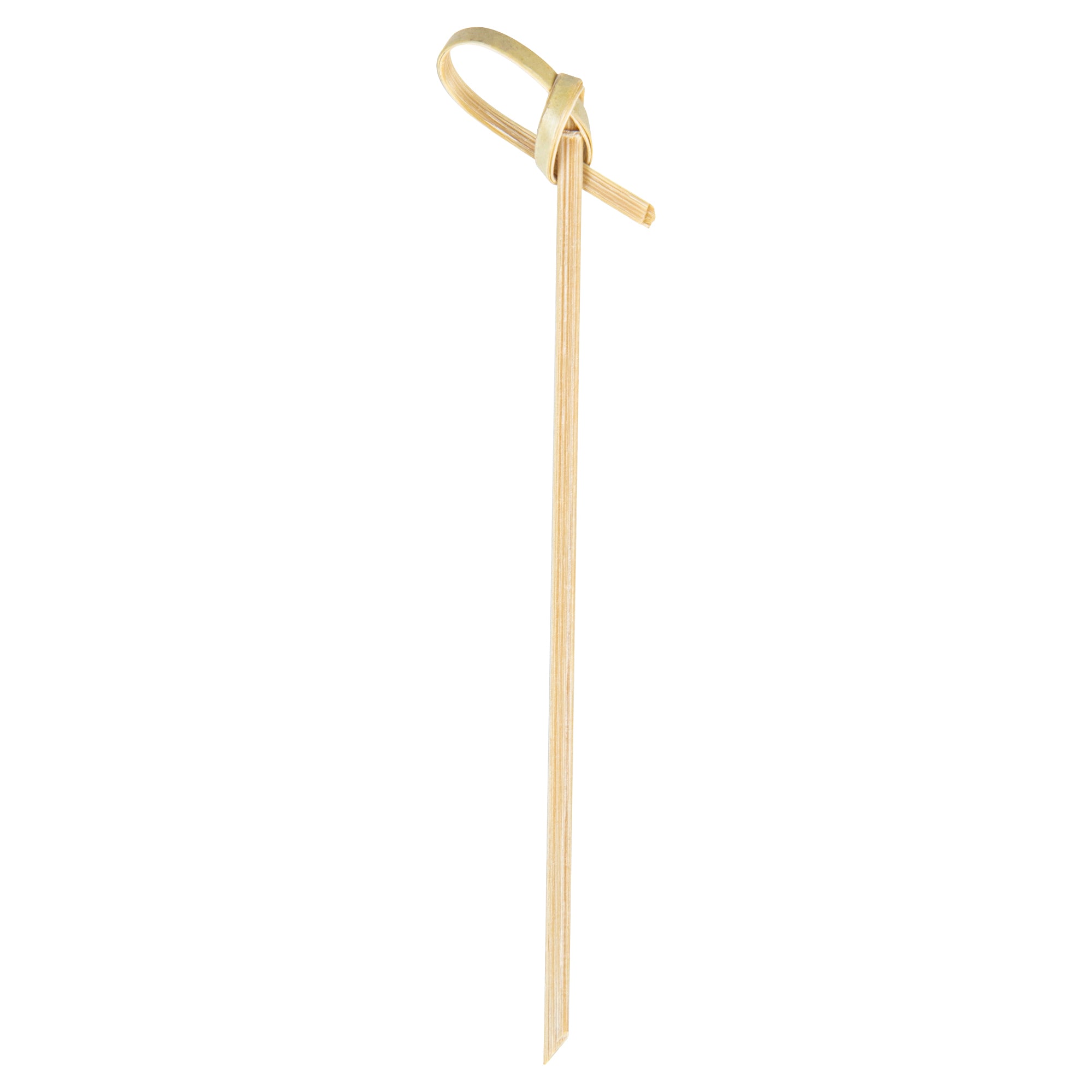 Natural Bamboo Knotted Skewer - 4" x 1/2" - 1000 count box