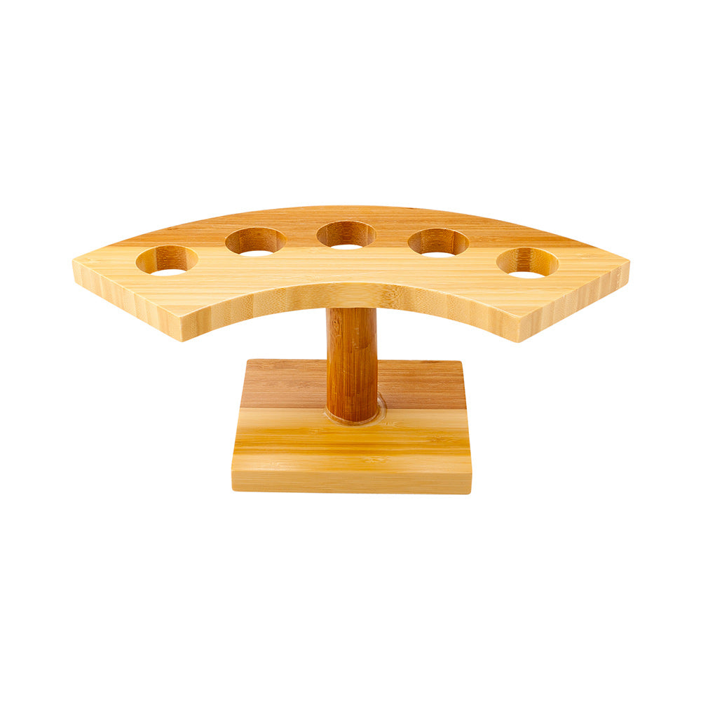 Crescent Natural Bamboo Cone Stand - 5 slots - 10" x 4 1/2" x 4" - 1 count box