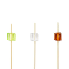 Assorted Bamboo Acrylic Block Skewer - 3 1/2