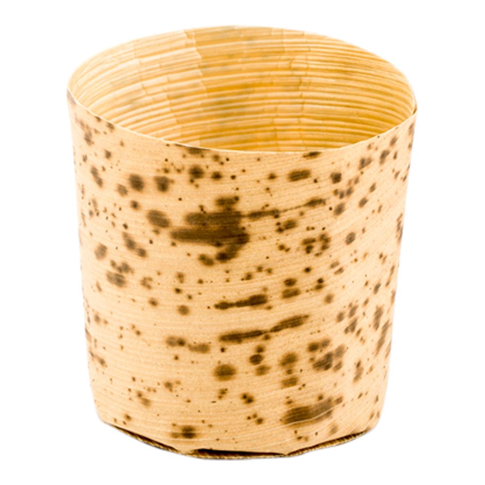 2 oz Round Natural Bamboo Mini Cup - 1 1/2" x 1 1/2" x 1 1/2" - 200 count box