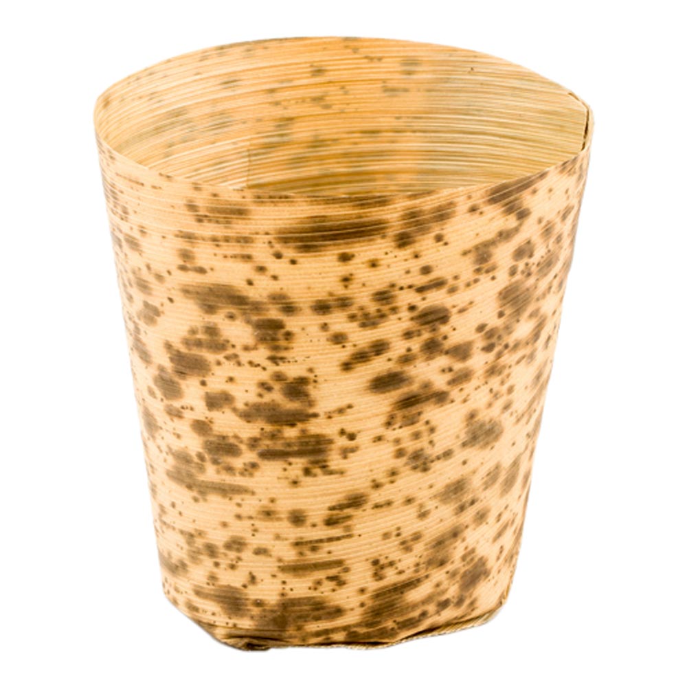 5 oz Round Natural Bamboo Medium Cup - 2 1/2" x 2 1/2" x 2 1/2" - 200 count box