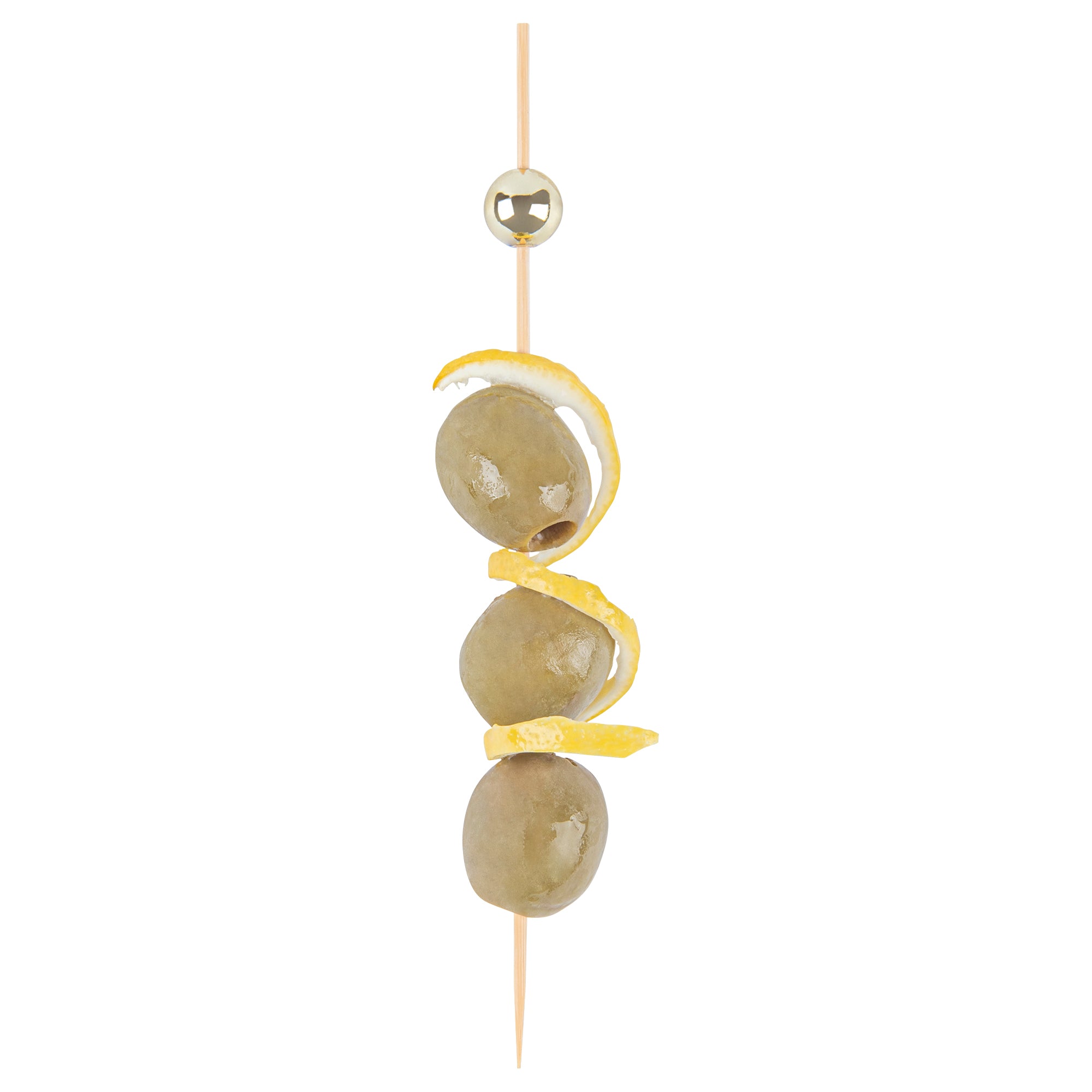 Gold Bamboo Sphere Skewer - 6" - 1000 count box