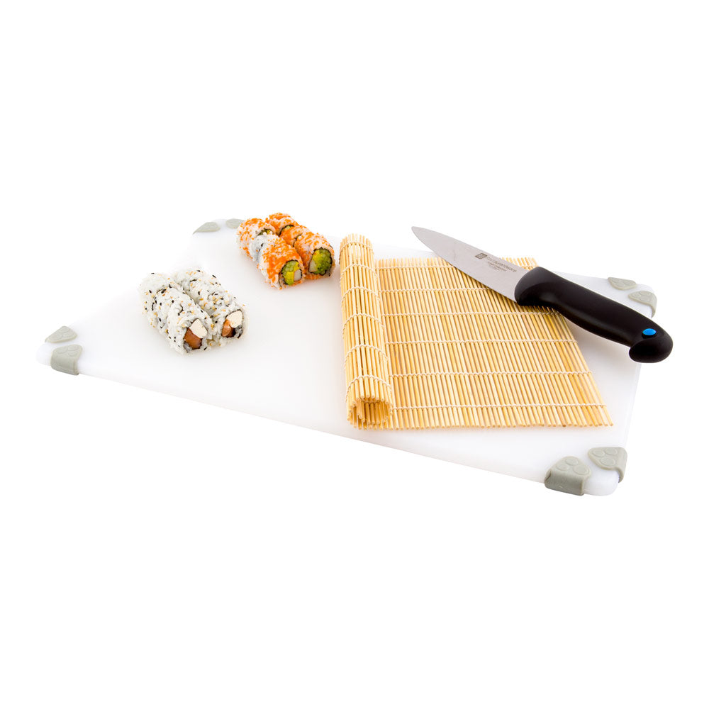 Square Natural Bamboo Sushi Mat - 10 1/2" x 10 1/2" - 1 count box