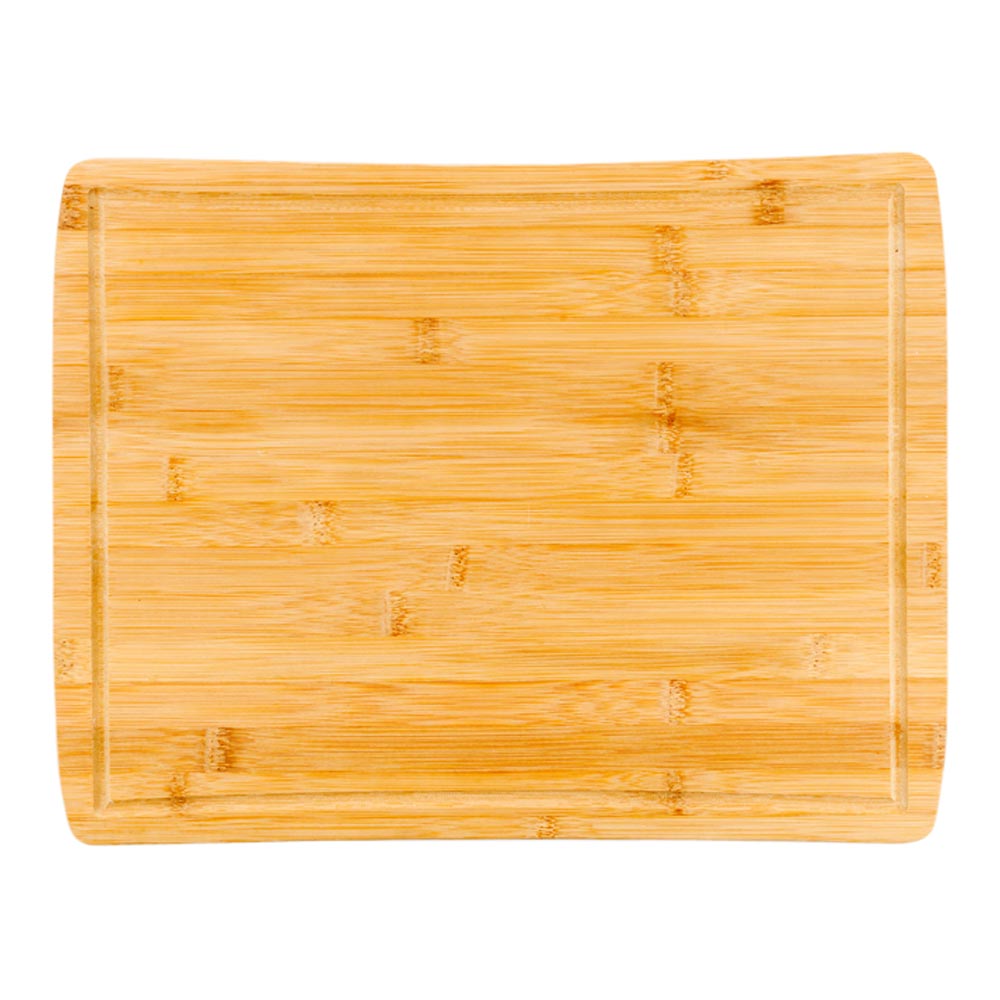 Rectangle Natural Bamboo Serving Board - 17 1/2" x 13 3/4" x 1" - 1 count box