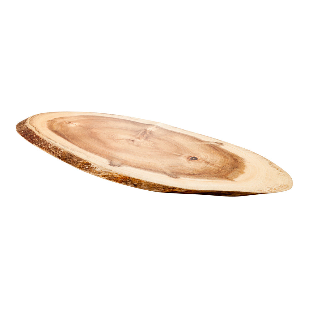 Oval Natural Acacia Serving Board - Varnished - 20" x 8" x 3/4" - 1 count box