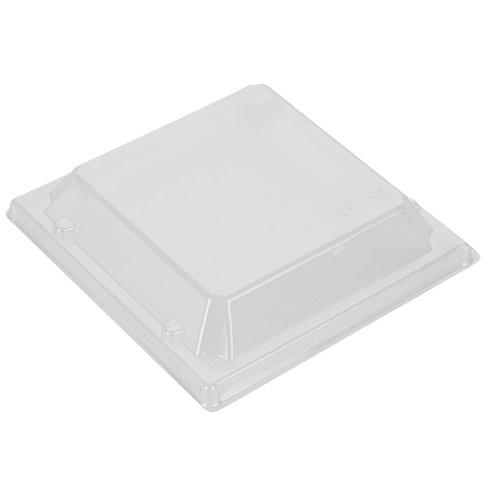 Taipei Clear Plastic Lid - Fits Square Poplar Flare Container - 100 count box