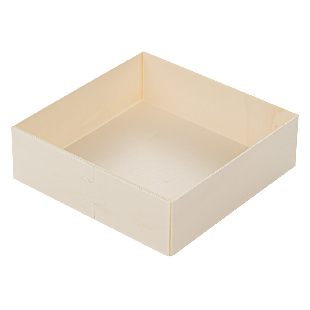 Taipei 17 oz Square Poplar Straight Container - 4 3/4" x 5" x 1 1/2" - 100 count box