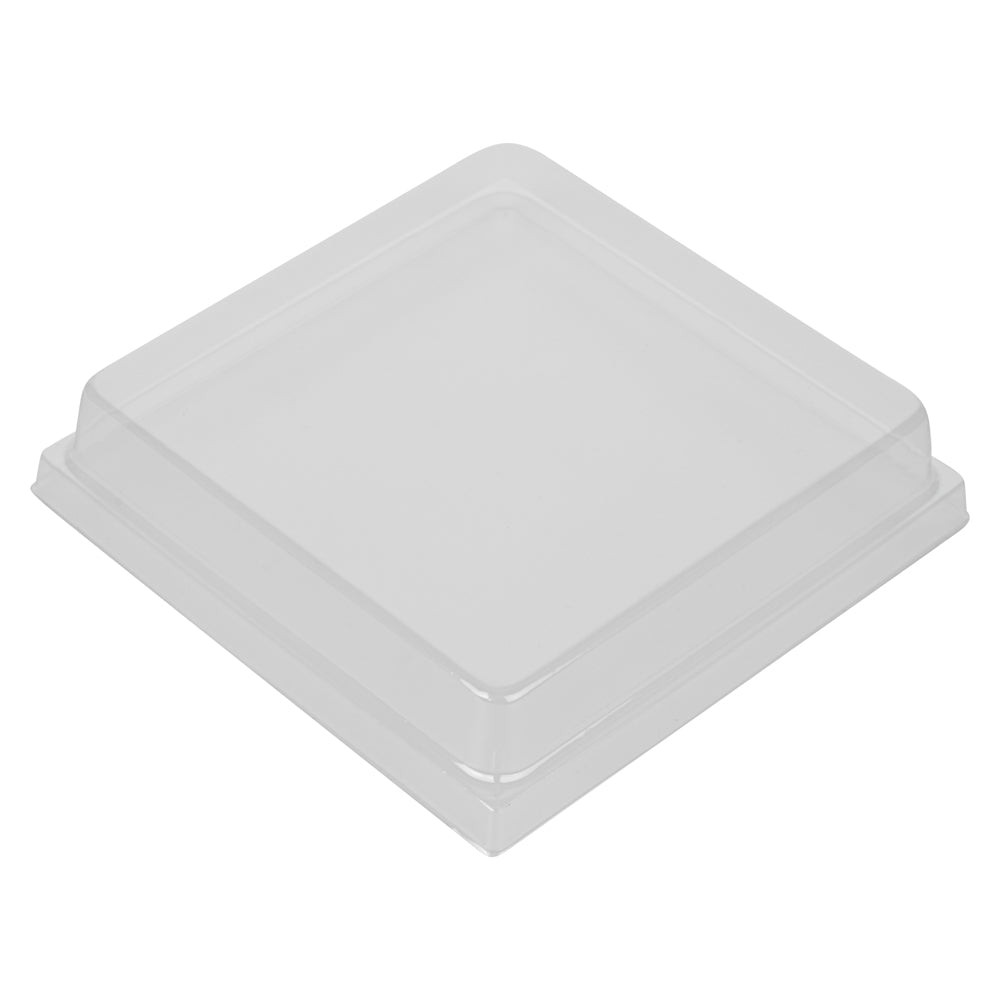 Taipei Clear Plastic Lid - Fits Square Poplar Straight Container - 100 count box