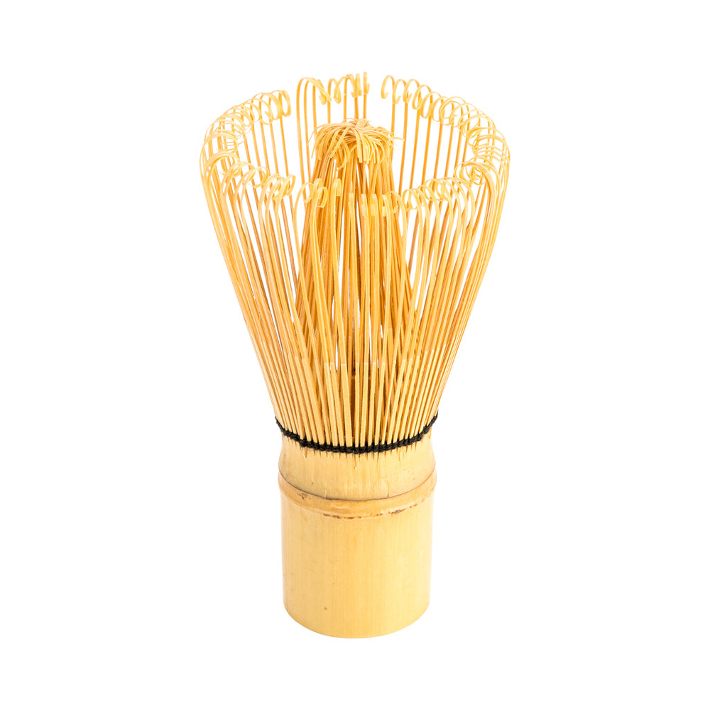 Dojo Natural Bamboo Matcha Whisk Chasen - Clear Plastic Case - 2 1/4" x 2 1/4" x 4" - 1 count box