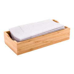 Rectangle Natural Bamboo Napkin Holder - 9 1/2