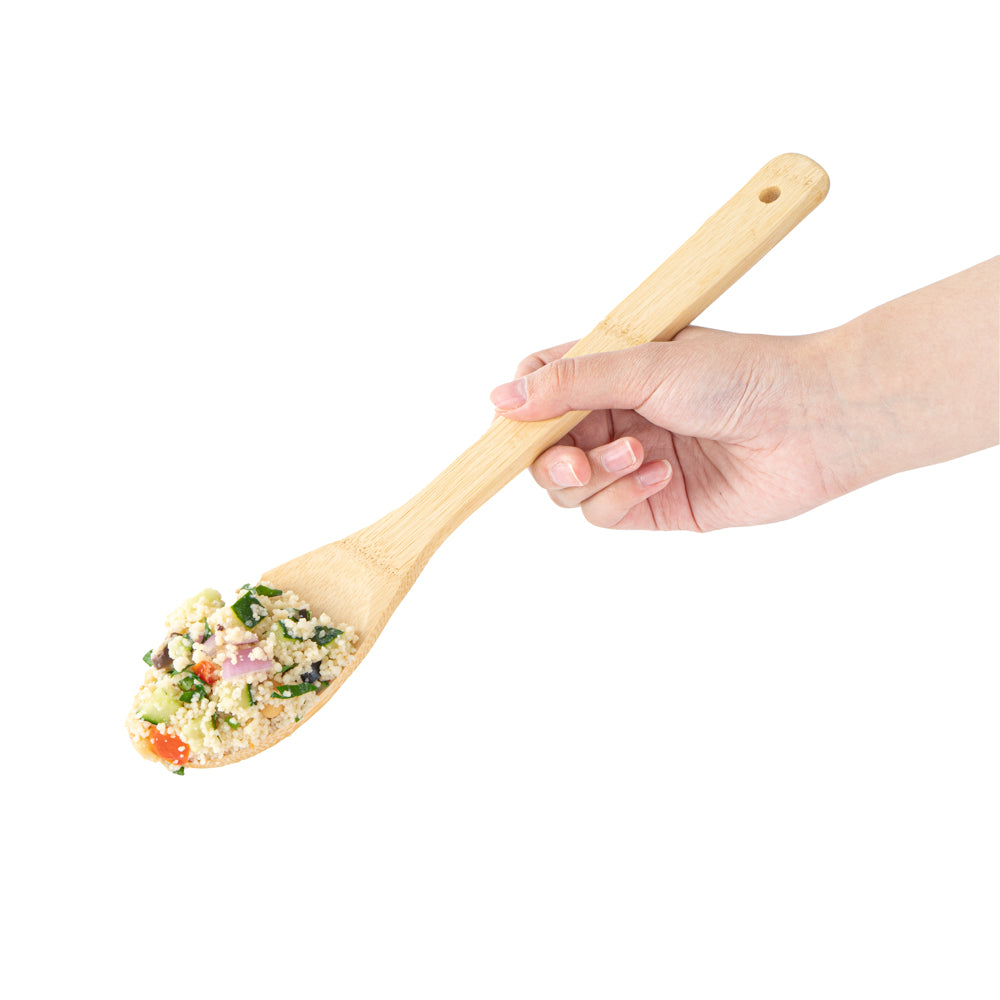 Natural Bamboo Serving Spoon - 12" x 1" - 1 count box