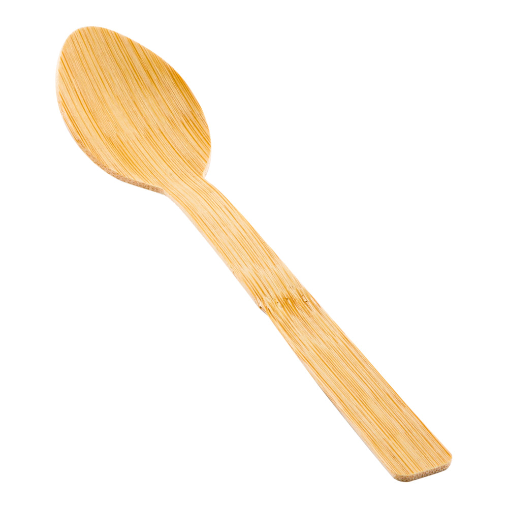 Natural Bamboo Disposable Spoon - 6 3/4" x 1 1/4" x 1/2" - 500 count box