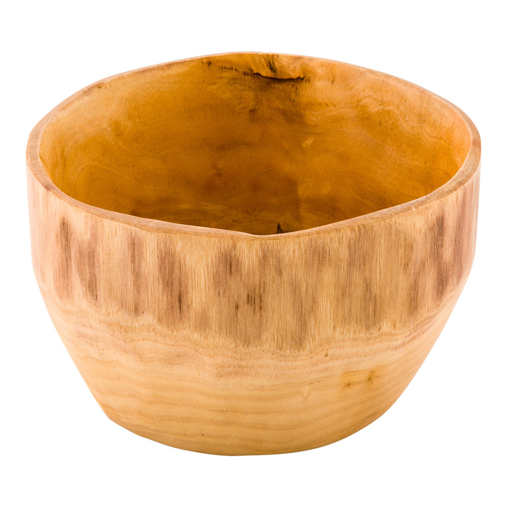 Nature Tek 100 oz Round Natural Wood Serving Bowl - 9 3/4" x 9 3/4" x 5 3/4" - 1 count box