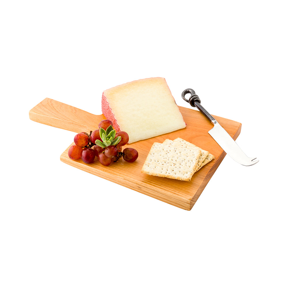 Nature Tek Square Natural Wood Serving Board - with Handle - 11 3/4" x 7 1/2" x 3/4" - 1 count box