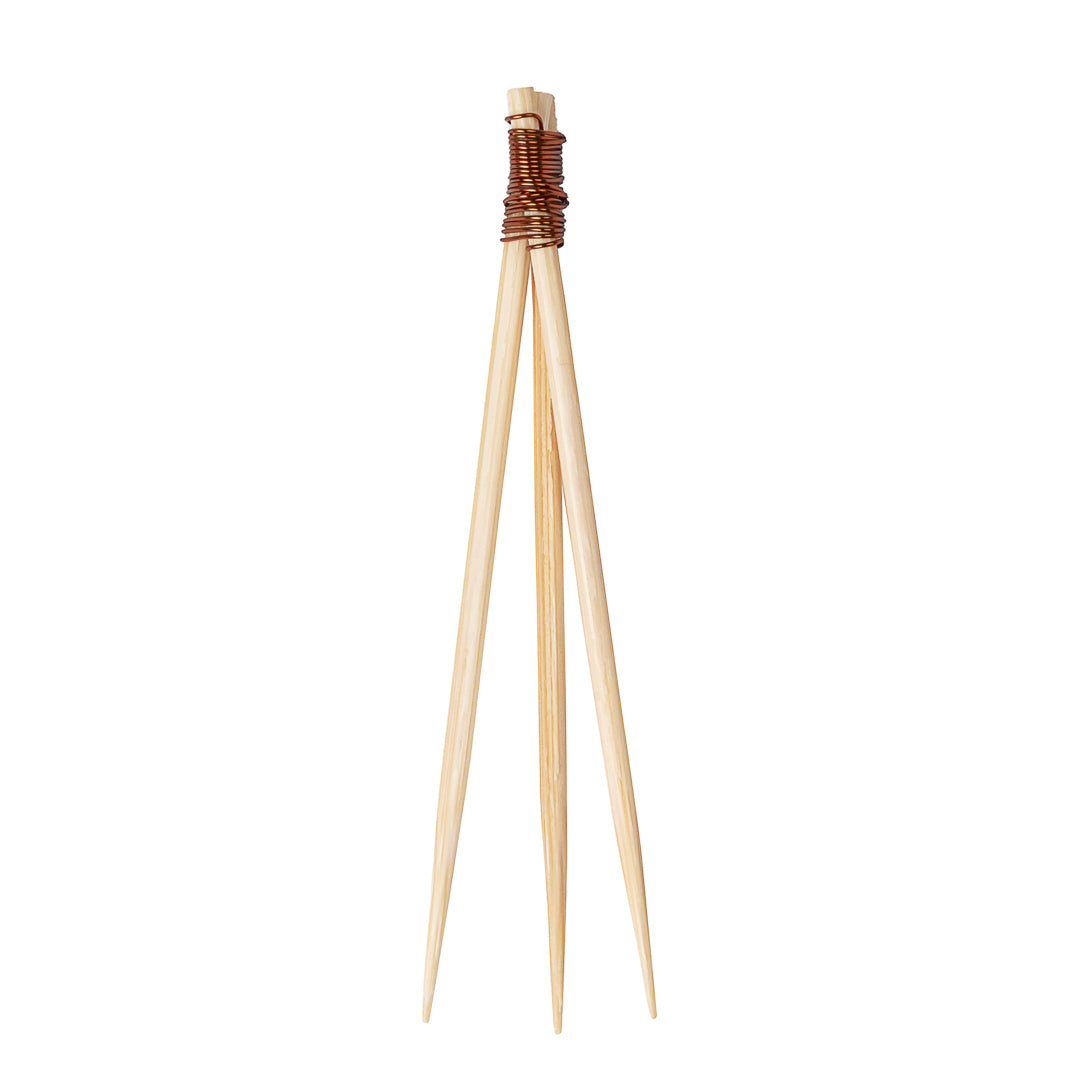 Natural Bamboo Copper Top Skewer - 2 1/2" - 1000 count box