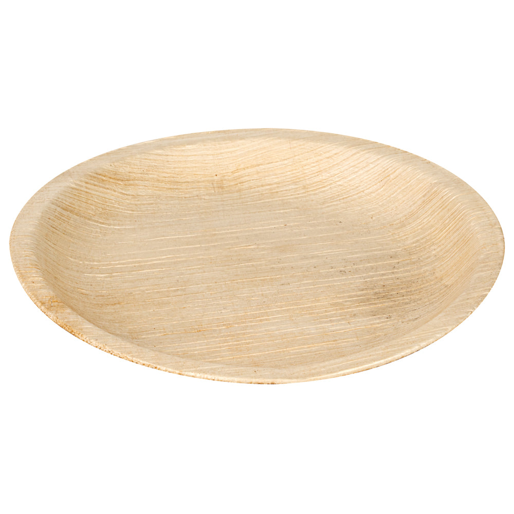 Indo Round Natural Palm Leaf Plate - 6" x 6" x 3/4" - 100 count box