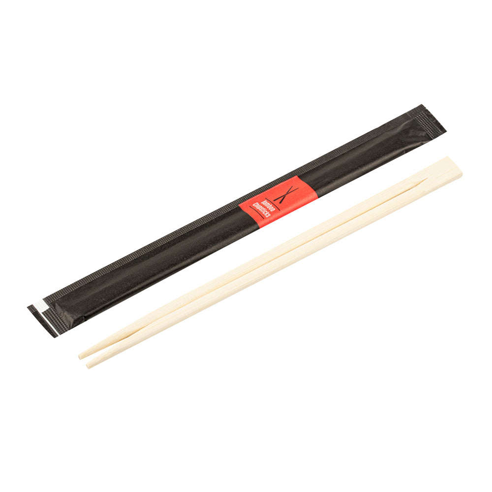 Bambuddha Natural Bamboo Twin Chopsticks - Wrapped - 8 1/4" - 1000 count box