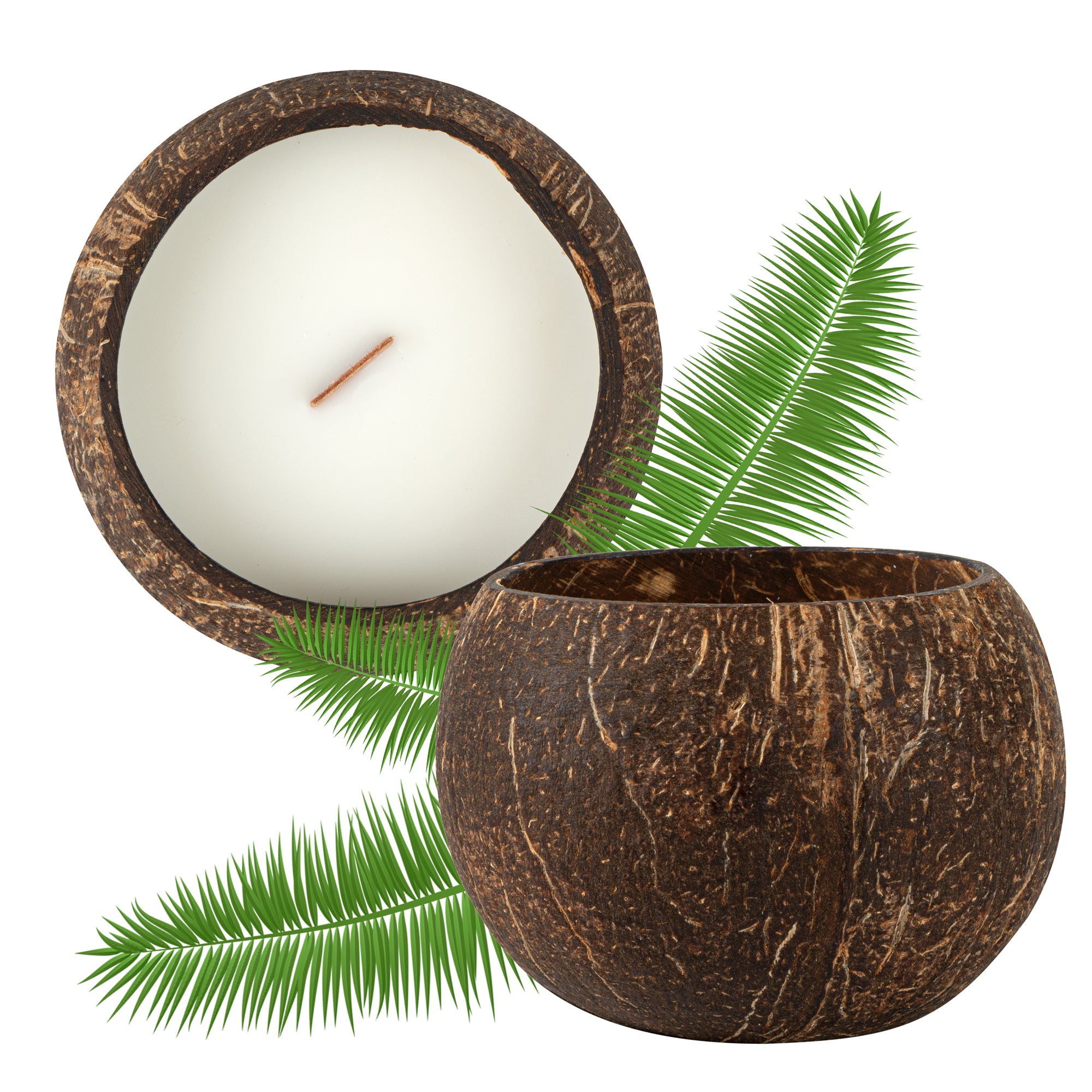 Coco Casa Handmade Coconut Shell Candle - Pineapple Papaya - 4" x 4" x 2 3/4" - 10 count box